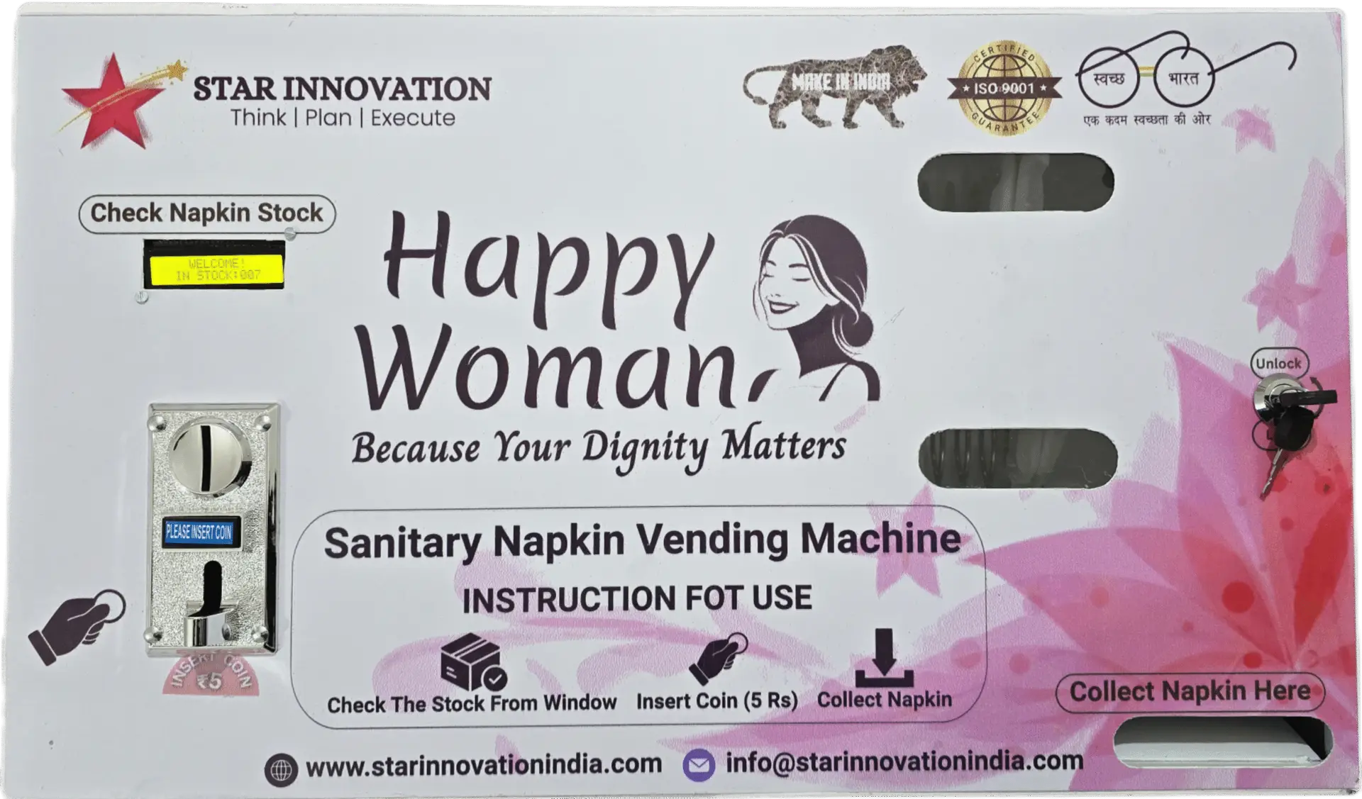 Automatic Sanitary Napkin Vending Machine